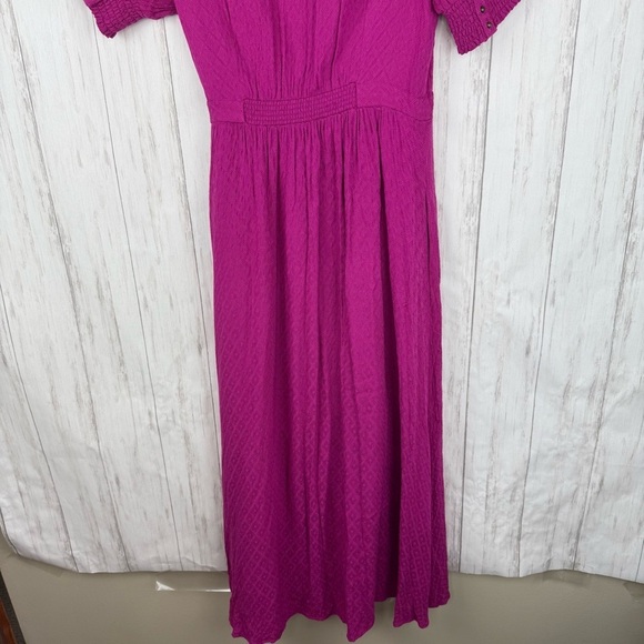 Anthropologie Maeve Magenta Wrap Dress US Small - Picture 7 of 9